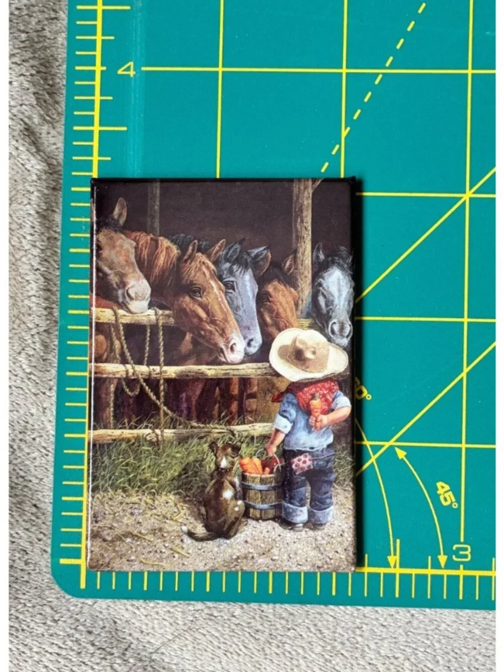 Leanin Tree Western Tradition Friendship Card & Magnet Set Horses Don Crook